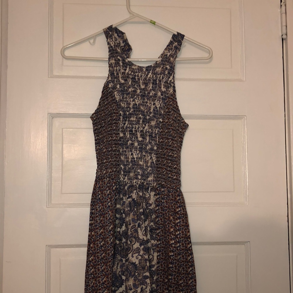 Mixed floral print maxi dress